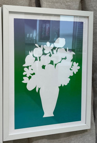 Bouquet of Flowers in purple, green, and blue