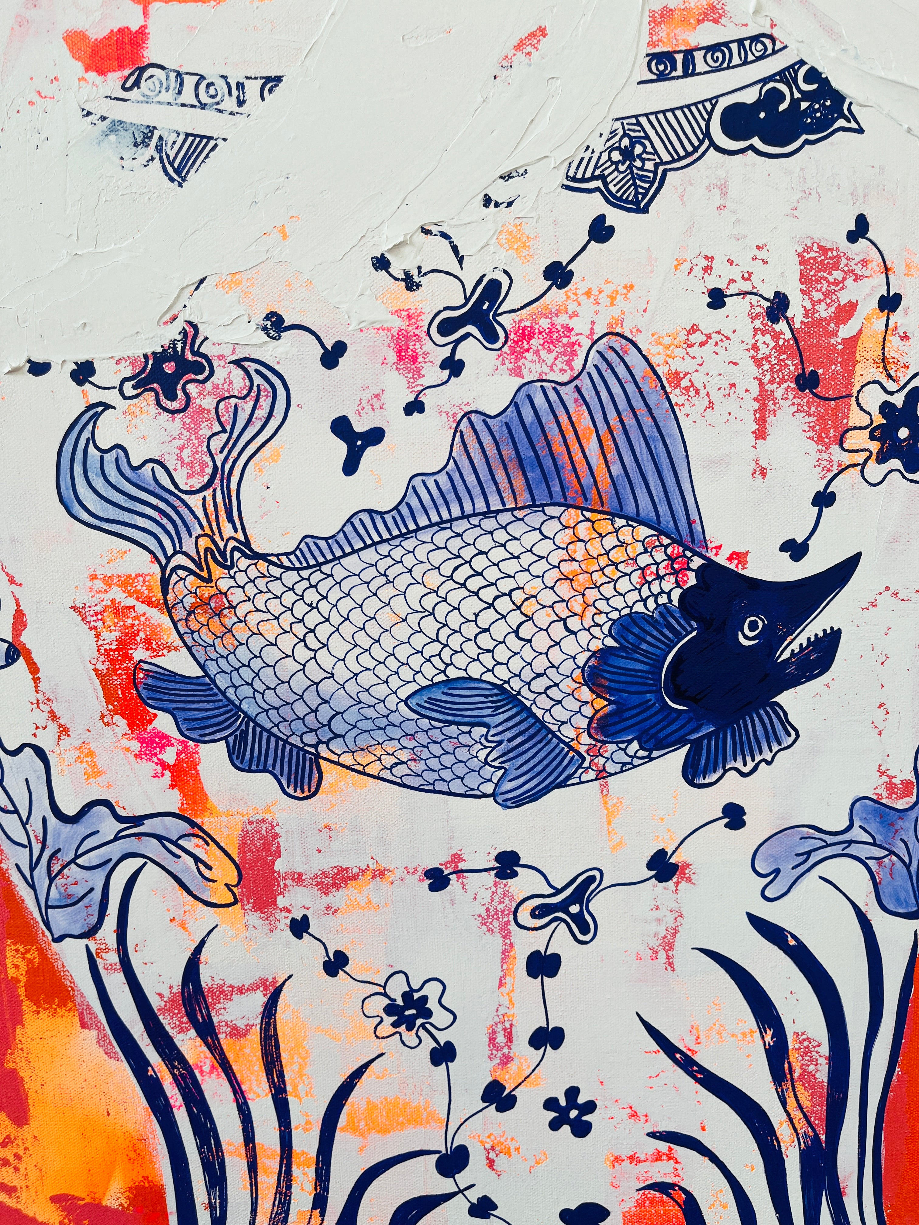 Ming Fish with Magnolia | Life Series