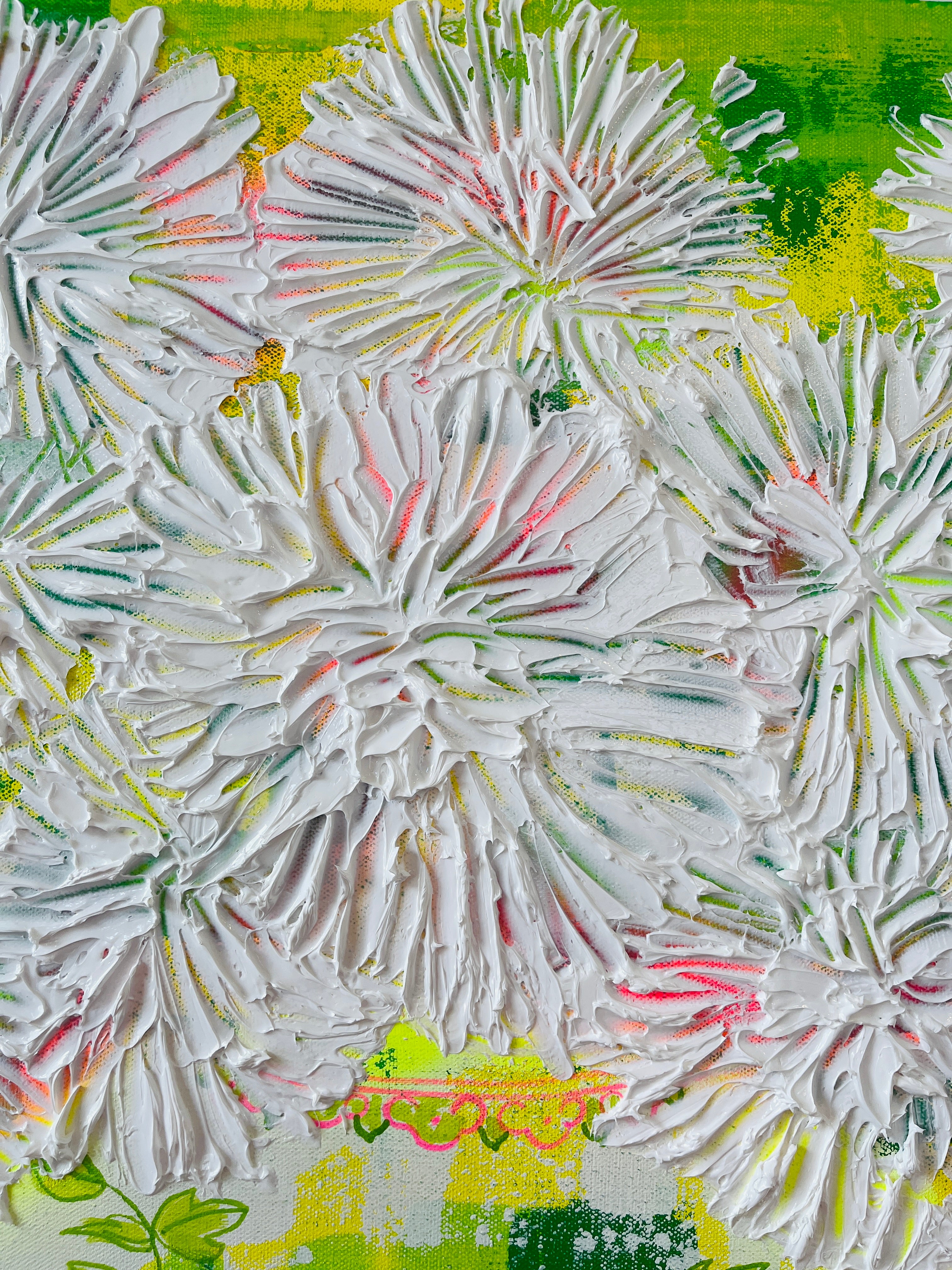 close up of white flowers