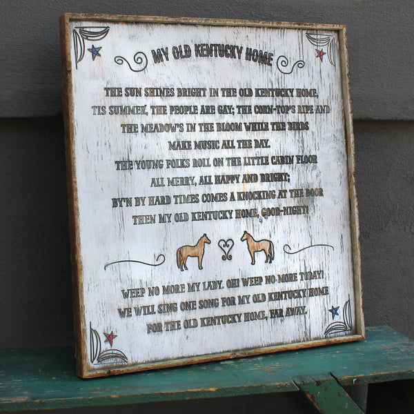 Kentucky Home Song Wall Art - Haven America