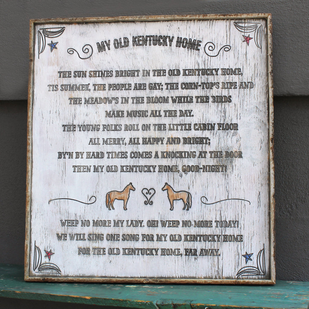 Kentucky Home Song Wall Art - Haven America