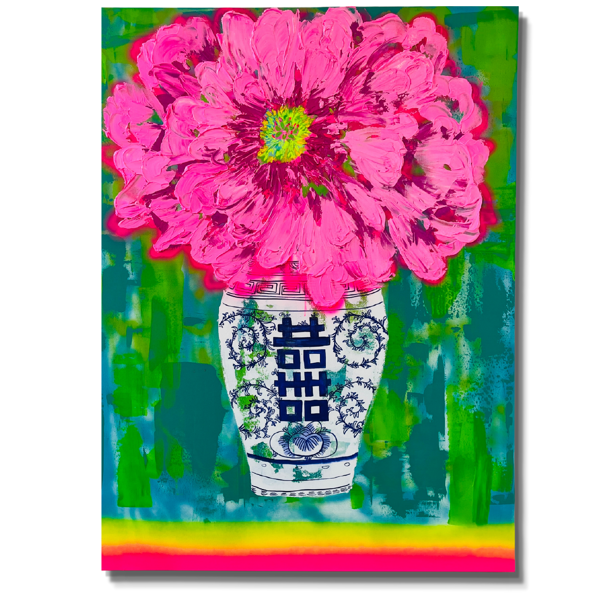 chinoiserie vase double happiness painting