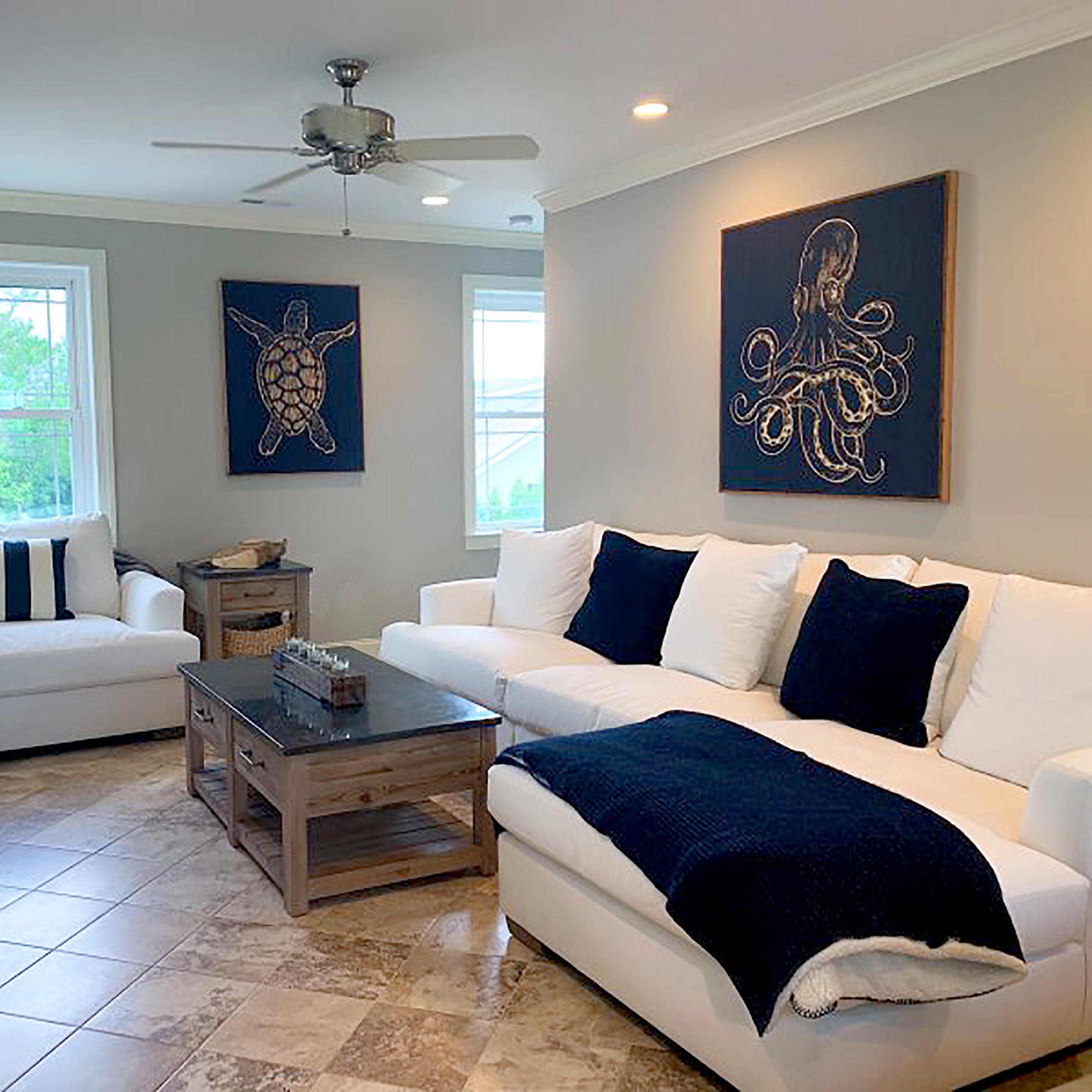 Carved Octopus Framed Wall Art