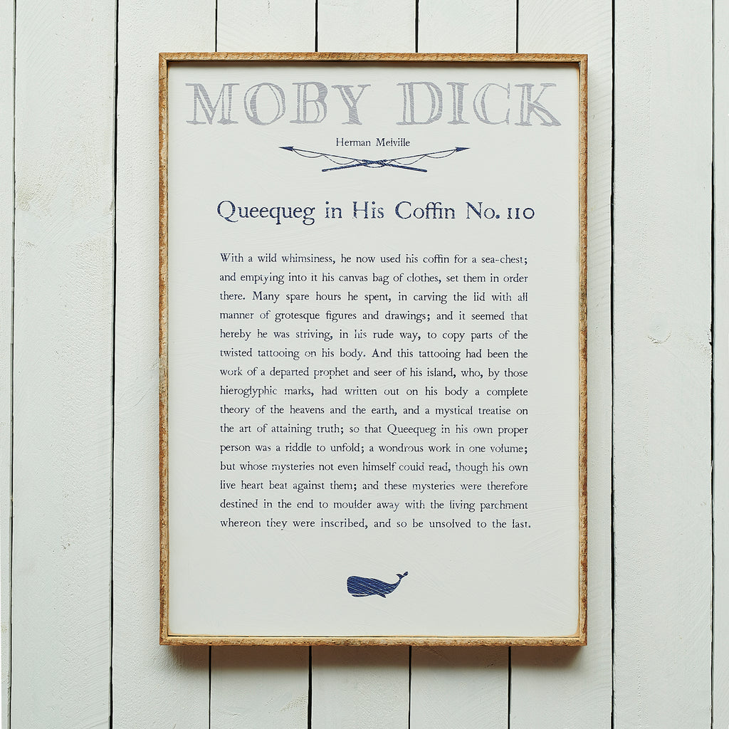 The Pacific No. 111 Moby Dick Book Plate Framed - Haven America