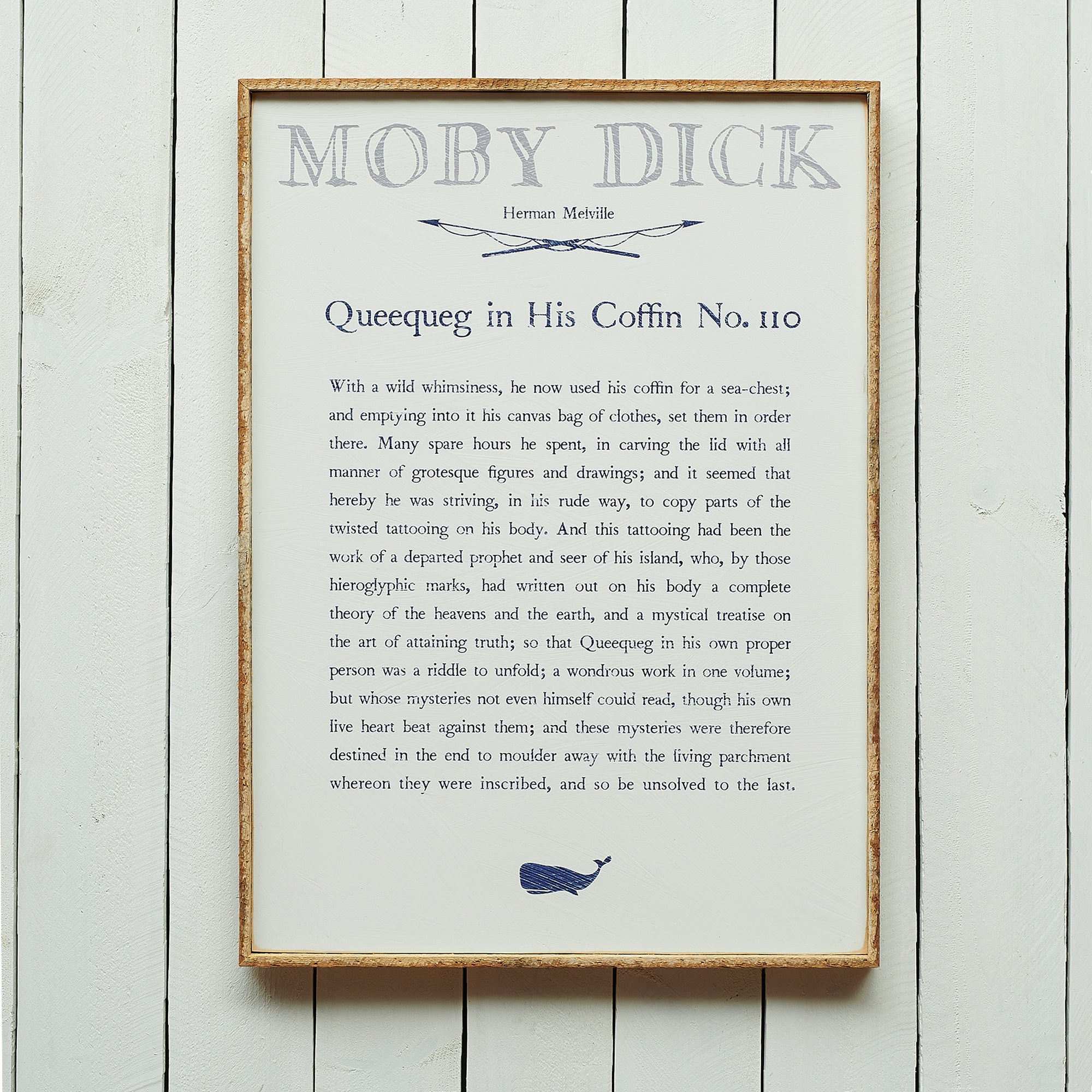 The Pacific No. 111 Moby Dick Book Plate Framed - Haven America