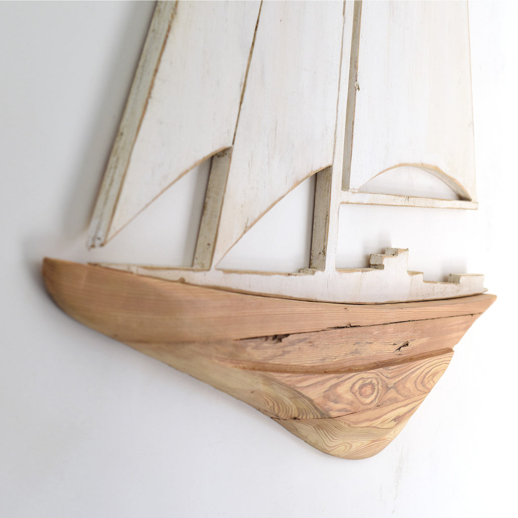 Large Sailboat Wall Art | Wooden Two Piece | Sailing Art - Haven America