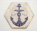 Sailor Spirit Sign Wooden Hexagon Anchor Sign - Haven America