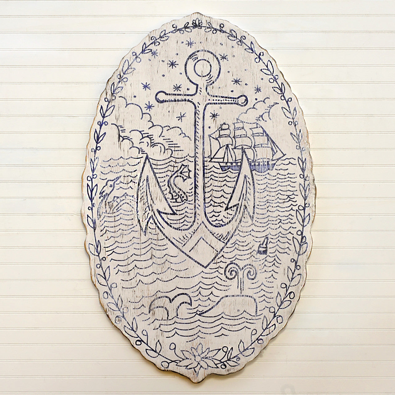 Sailors Love Token Screen Printed Wooden Wall Art - Haven America