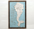 Seashell Mermaid Framed Coastal Decor - Haven America