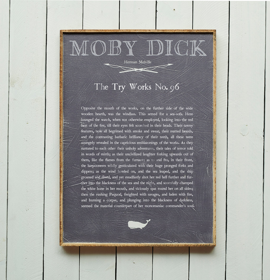 The Pacific No. 111 Moby Dick Book Plate Framed - Haven America