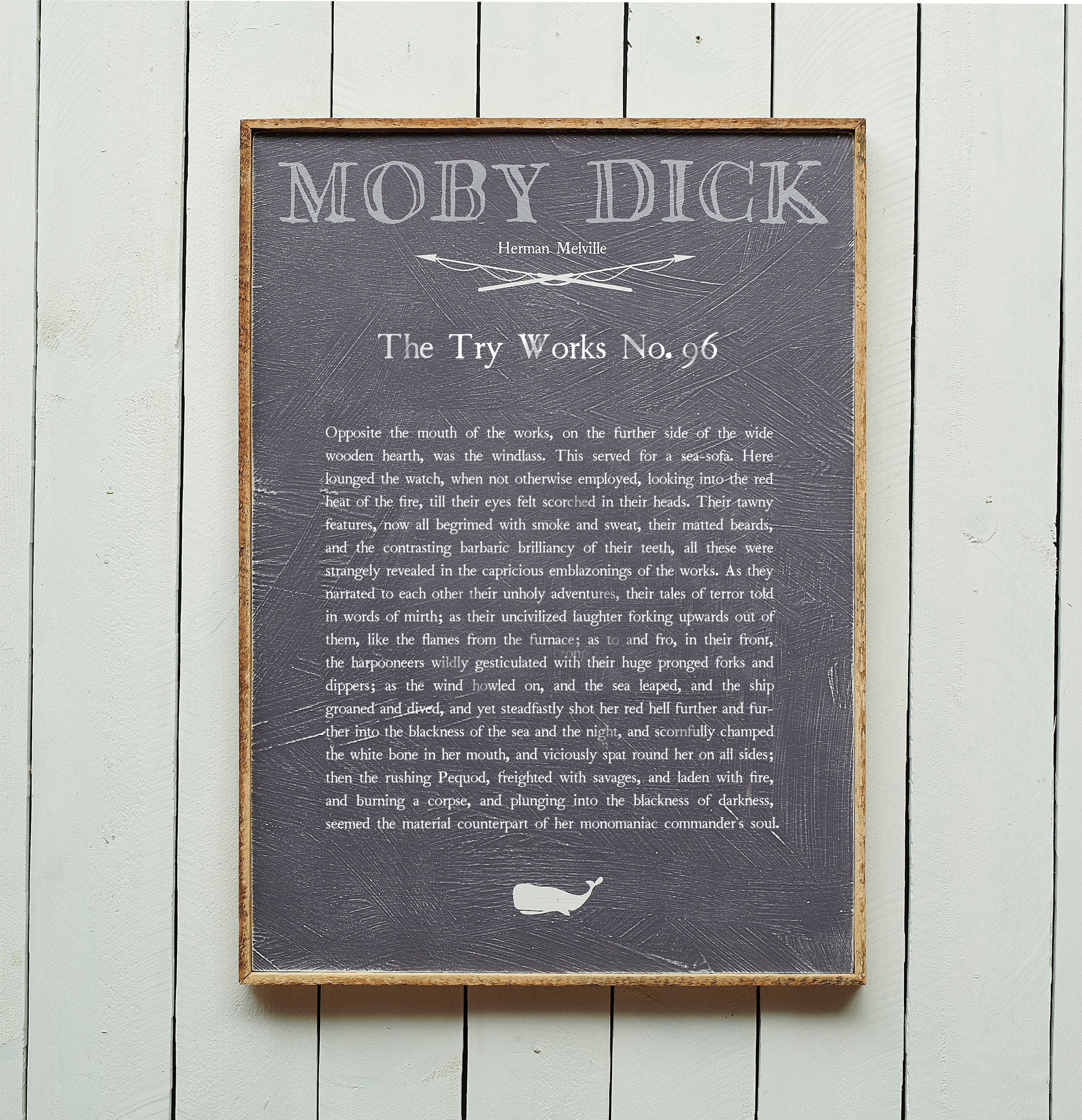 The Pacific No. 111 Moby Dick Book Plate Framed - Haven America