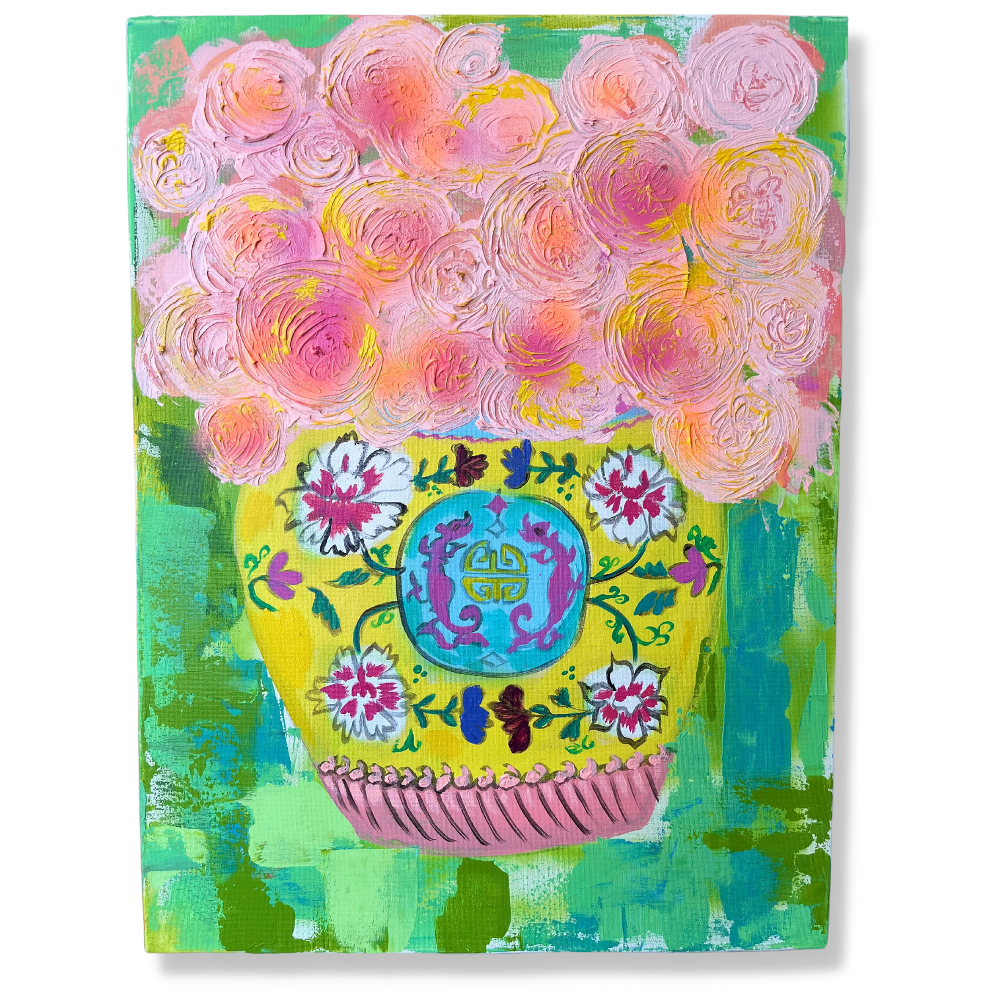 Chinoiserie Vase Green