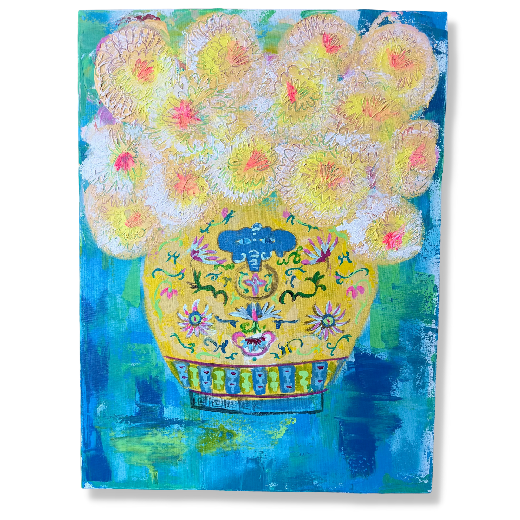 Chinoiserie Vase Blue