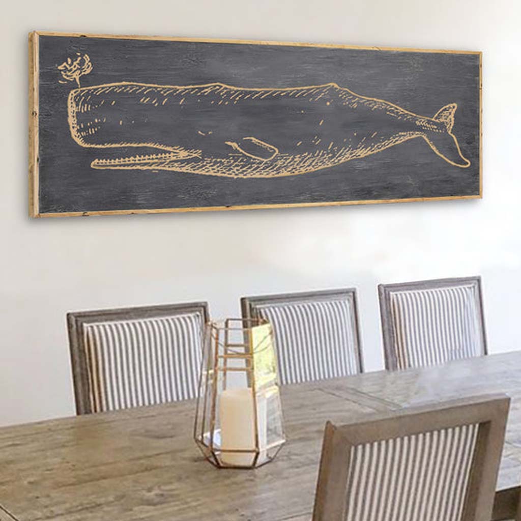 Carved Whale Wall Art