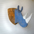 Wooden Rhinoceros Trophy Head - Haven America