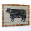 Wooden Butcher Cow Framed - Haven America