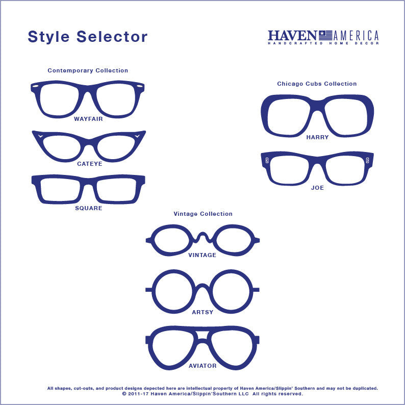 Eyeglasses Vintage Style Wall Decor - Haven America