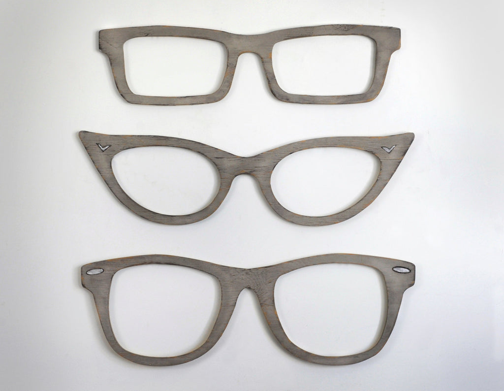 Eyeglasses Wooden Wall Decor - Haven America