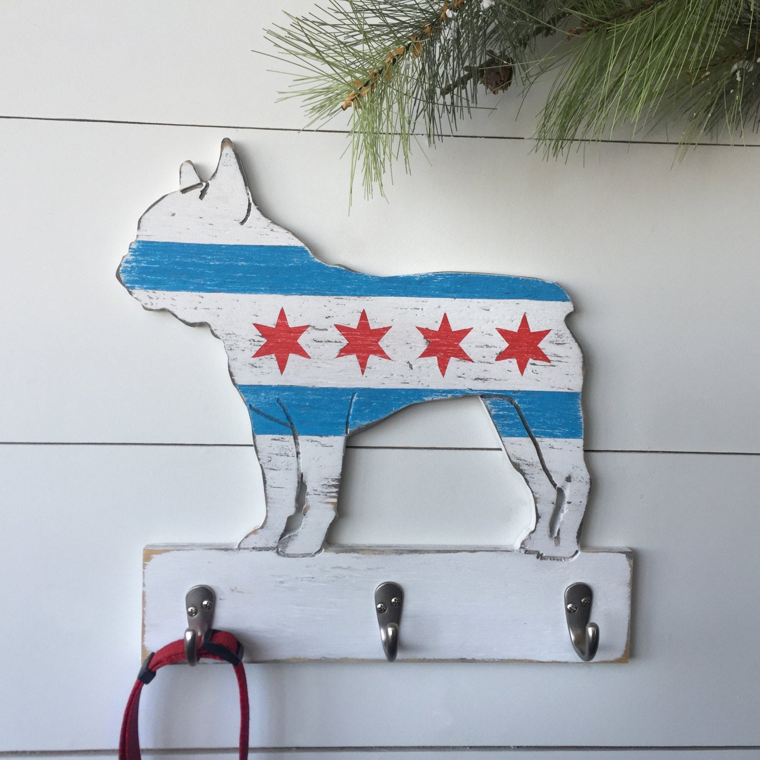 Chicago Flag | French Bulldog Leash Hook - Haven America