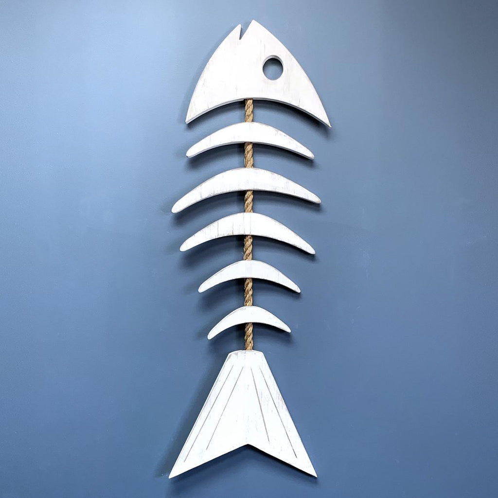 Wooden Rope Fish Design can hang vetically