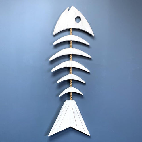 Wooden Rope Fish Design can hang vetically