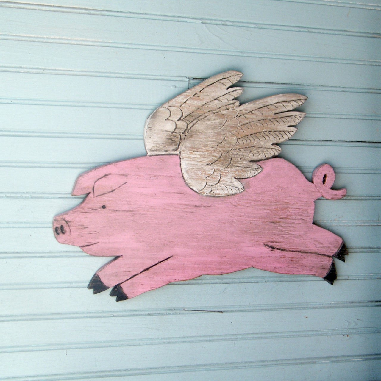 Wooden Flying Pig - Haven America