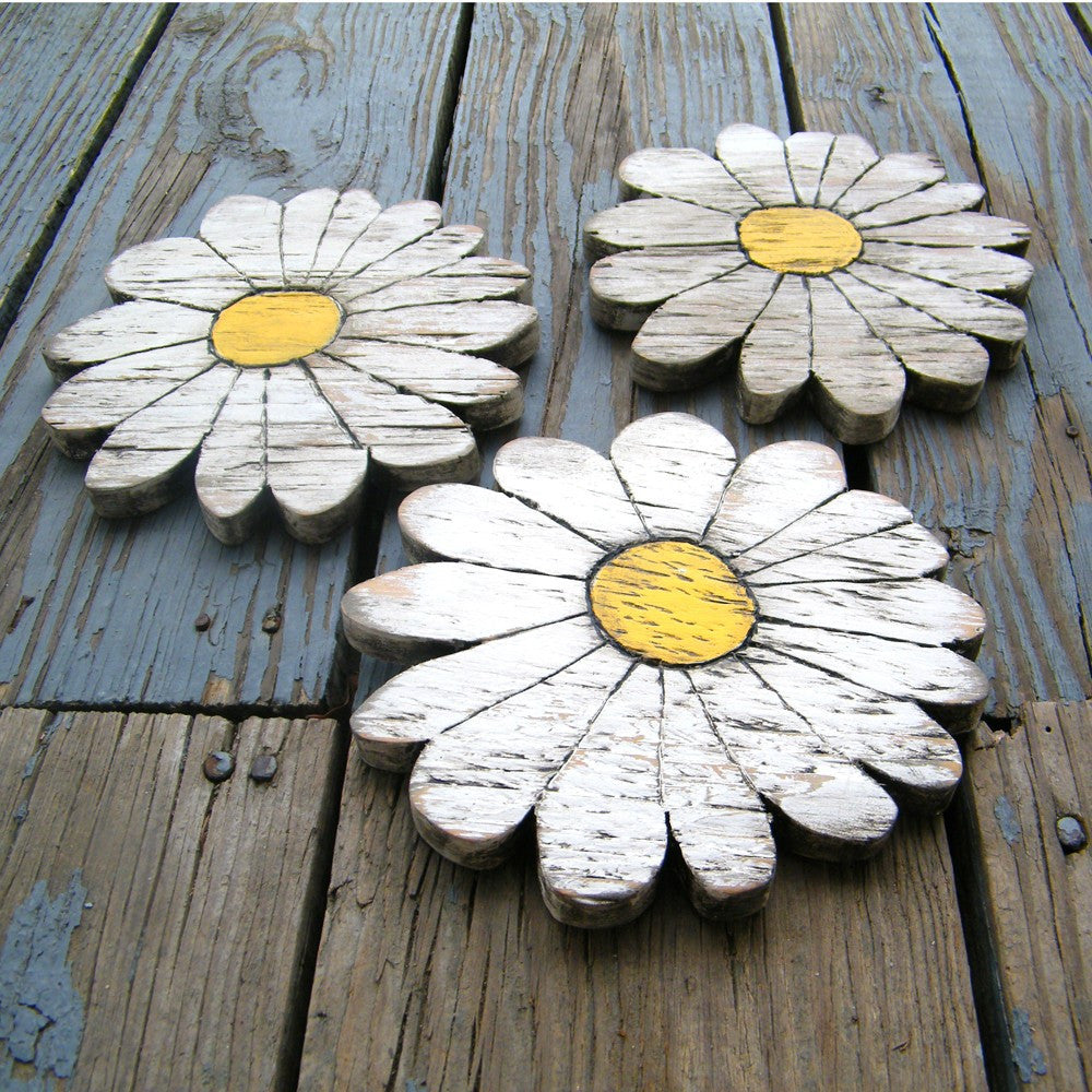 Daisies Flower Wall Decor 3 Pc Set - Haven America