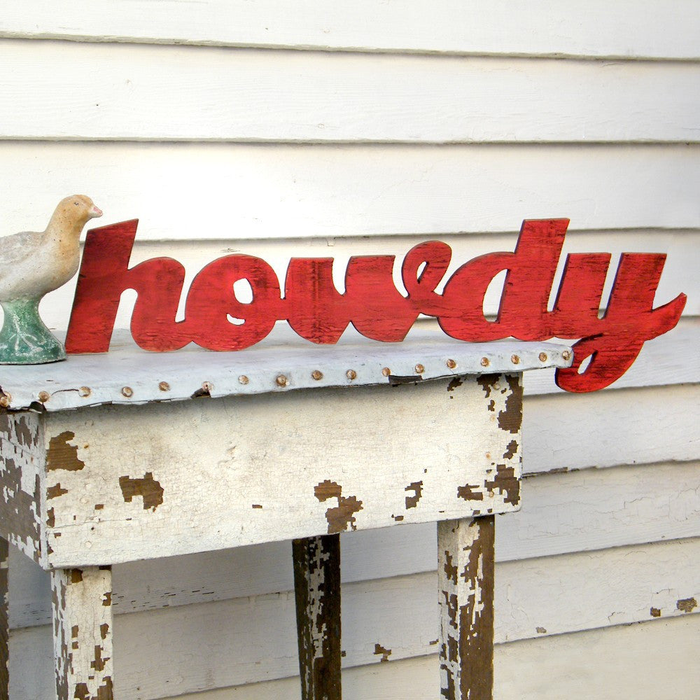 Howdy Word Sign - Haven America