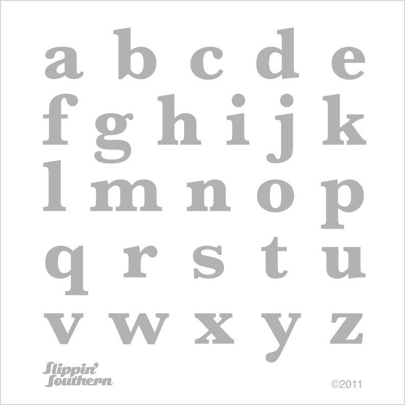 Lowercase Letters 10" High - Haven America