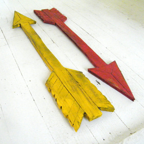 木製漆器アートパネル　ARROW(アロー) Wooden Arrow Sign | Way Finding Signage - Haven America