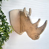 Wooden Rhinoceros Trophy Head - Haven America