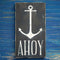 AHOY Anchor Wooden Box Sign - Haven America