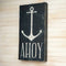 AHOY Anchor Wooden Box Sign - Haven America