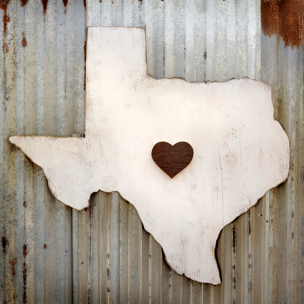 State Heart Map Texas - Haven America