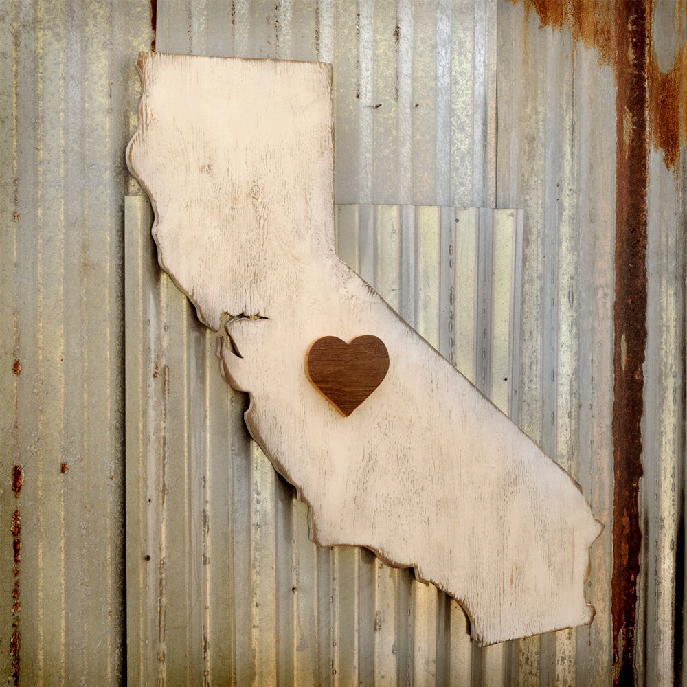 State Map Heart California - Haven America