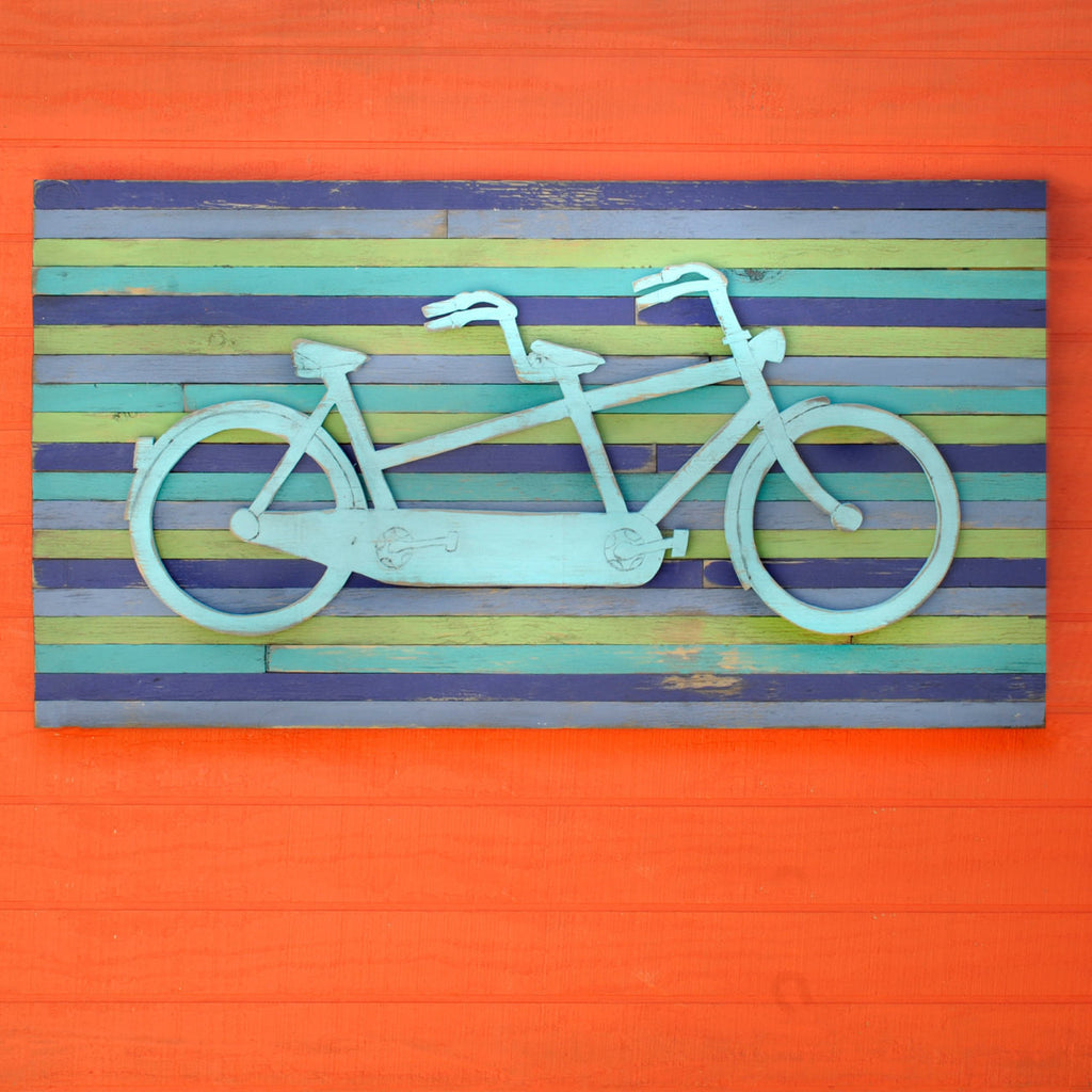Pallet Tandem Bicycle Wall Art - Haven America